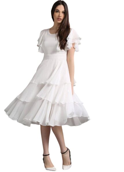 SEVENQUEEN Women’s Fit and Flare Midi Dress by VintaVool