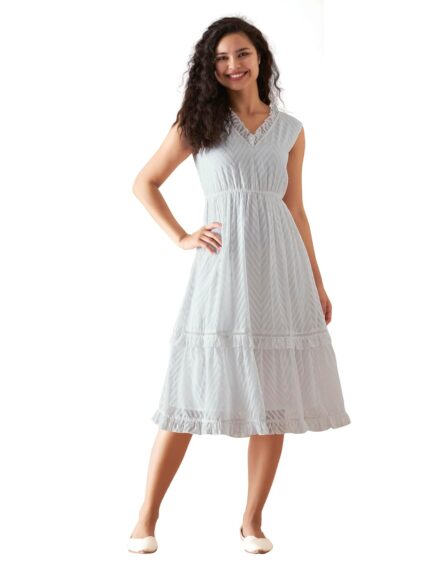 AASK Women Fancy Plain & Solid Designer Dress for Women by VintaVool