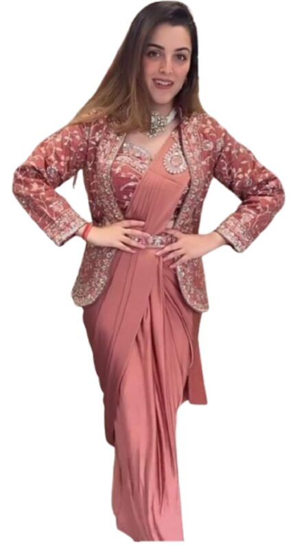 MARUTI FASHION HOUSE Lehenga Choli For Womens And Girls Ready To Wear Saree & Koti Set For Women Rangoli Silk Fabric On Embrodery Sequance Cording Work Bollywood by VintaVool