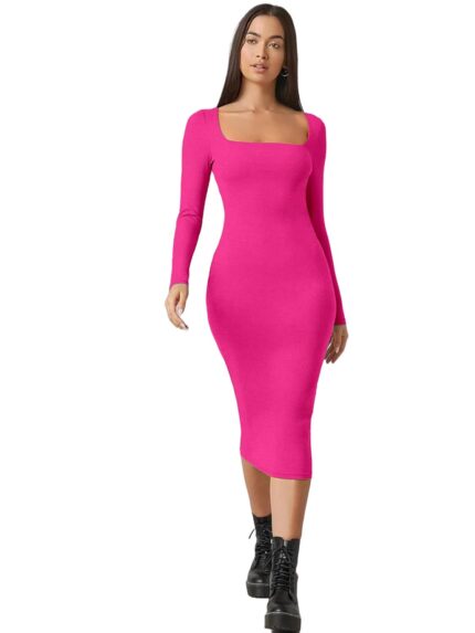 Alekya Womens Midi Western Blue Dress | Dress for Girls | Womens Dress for Festivals, Parties & Special Occasions [TC-037] by VintaVool