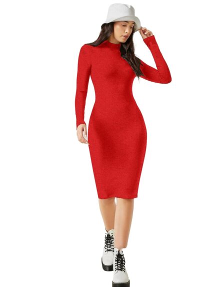 Alekya Womens Square Neck One Piece Full Sleeve Dress | Dress for Girls | Womens Dress for Festivals, Parties & Special Occasions [TC-A012-$Parent] by VintaVool