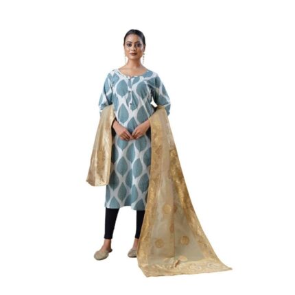flaher Banarasi Dupatta For Women & Girls | Stylish & Elegent Work | Lightweight | Soft & Durable | Easily Pair | Carry For Suits & Kurta | Ideal For Weddings & Parties | Free Size | Beige by VintaVool