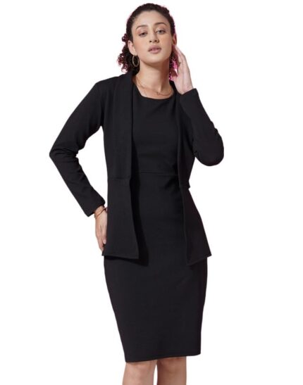 SIRIL Western Dress | Lycra Dress with Blazer for Women | Two Piece Dress for Women by VintaVool