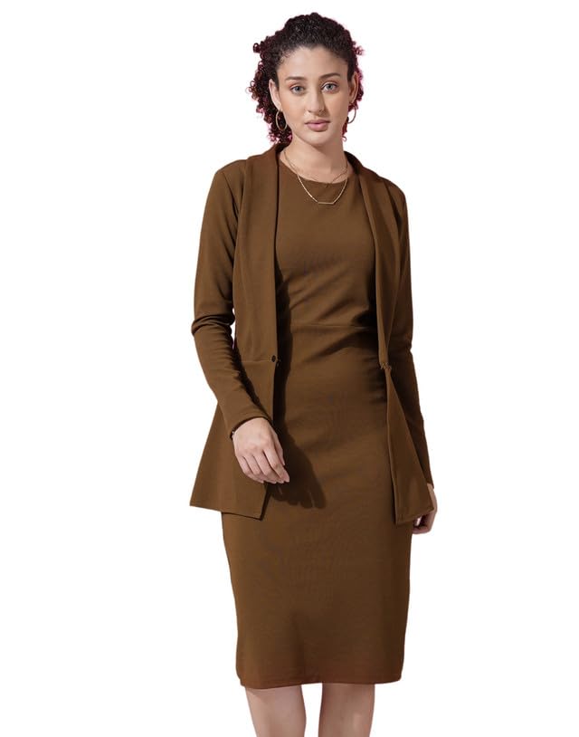 SIRIL Western Dress | Lycra Dress with Blazer for Women | Two Piece Dress for Women by VintaVool SIRIL Western Dress | Lycra Dress with Blazer for Women | Two Piece Dress for Women by VintaVool