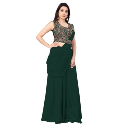 Dhruvin Creation Designer Embroidered Beutifull 3 PIS Set | Three-Piece Set | Beautiful Embroidered Set | Casual Solid Dress for Women by VintaVool