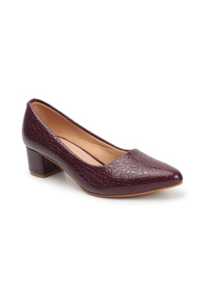 Carlton London Women Stylish Slipon Pump Shoes with Block Heels, Pointed Toe for Party and Formal Occasions by VintaVool