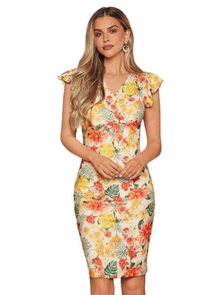 SYYNCRO Women’s Western Bodycon V-Neck || Mini Dresses || Trendy Design One Peace by VintaVool