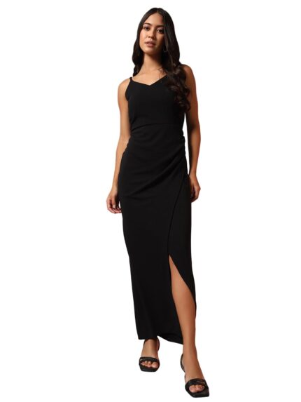 Trend Arrest.ed Women’s Polyester Bodycon Maxi Dress by VintaVool