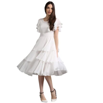 QUEEN ELLIE Women’s Fit and Flare Midi Dress by VintaVool