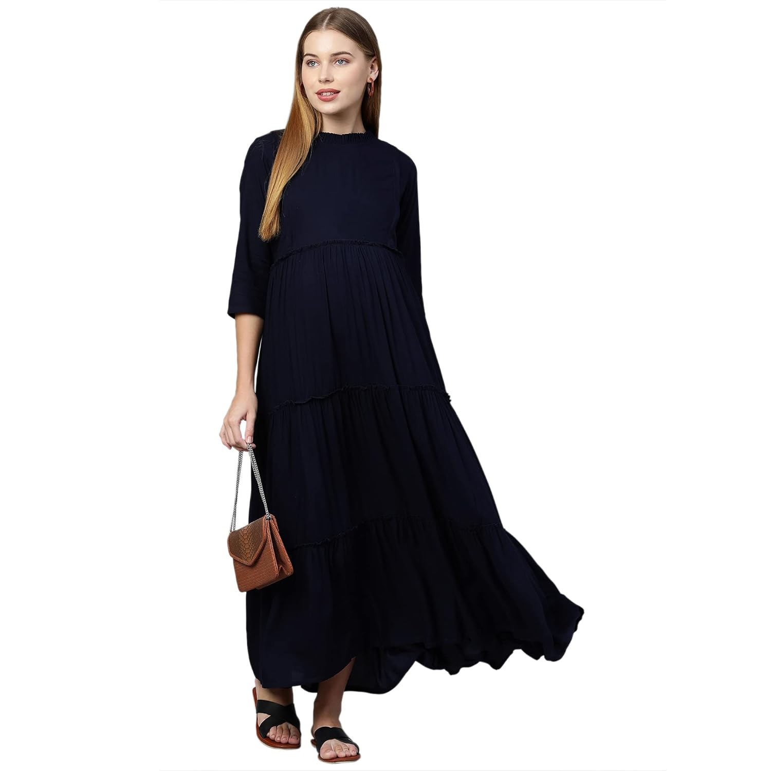 MomToBe Women’s Fit And Flare Knee Length Dress by VintaVool MomToBe Women’s Fit And Flare Knee Length Dress by VintaVool