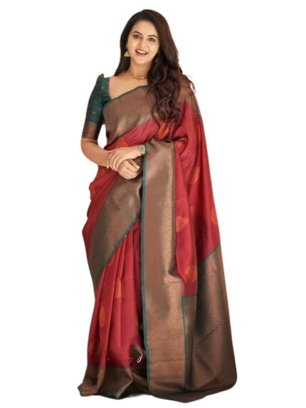 Shiv Textiles Women’s Banarasi Silk Saree by VintaVool