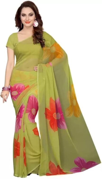 Yashika Women Georgette Standard Length Saree by VintaVool