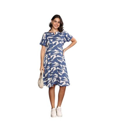 MomToBe Women’s Fit and Flare Knee Length Dress by VintaVool