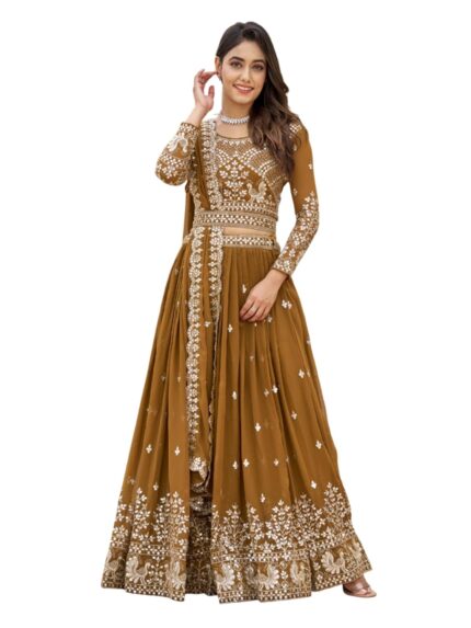 SANWARIYA TEXTILE Women Foux Georgette Embroidery Work || Full-Stitched Lehenga Choli For Women with Dupatta For Navrati || Wedding by VintaVool