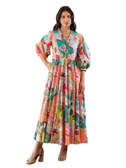GRECIILOOKS Women Midi-Maxi Dresses | Short-Long Dress | Floral Print | Every Occation Dress for Women by VintaVool
