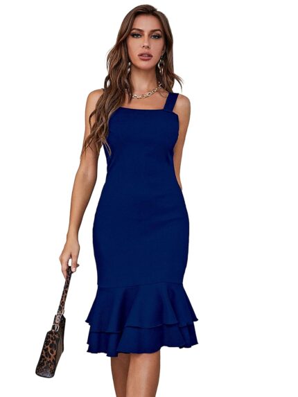 Alekya Women’s Midi Western Dress | Dress for Girls | Womens Dress for Festivals, Parties & Special Occasions [TC-046] by VintaVool