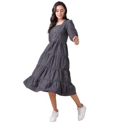 ORLIN Women’s Knee Length Fit And Flare Dress by VintaVool