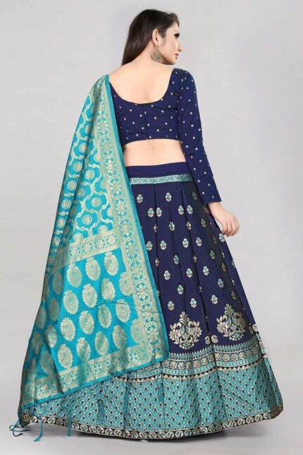 SWAMI STUDIO traditonal womens wear banarasi silk lehenga choli. by VintaVool