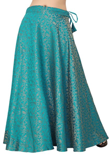 Studio Shringaar Women’s Readymade Banarasi Brocade Maxi Skirt Lahenga Ghaghra. by VintaVool