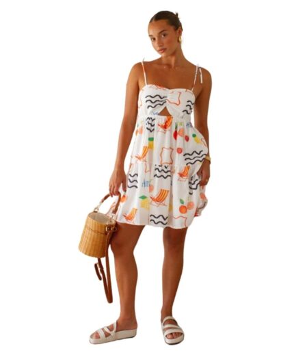 Leriya Fashion Women Fit and Flare Mini Dress Dress White, 2XL by VintaVool