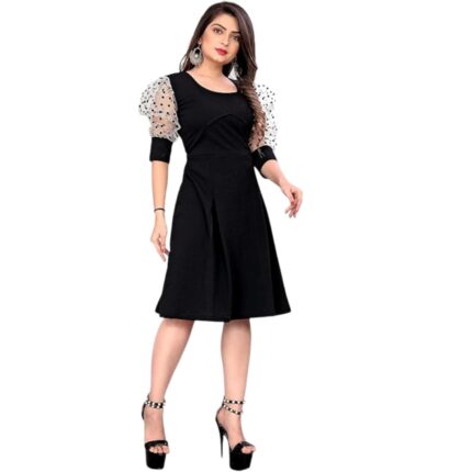 KUDUZO Western Dresses for Women|Stylish Latest SolidLong Dresses|Long Gown |Kurti|Stylish Tops|Western Tops for Girls|Gown|Maxi Dress Crop top|Party Dress Black by VintaVool