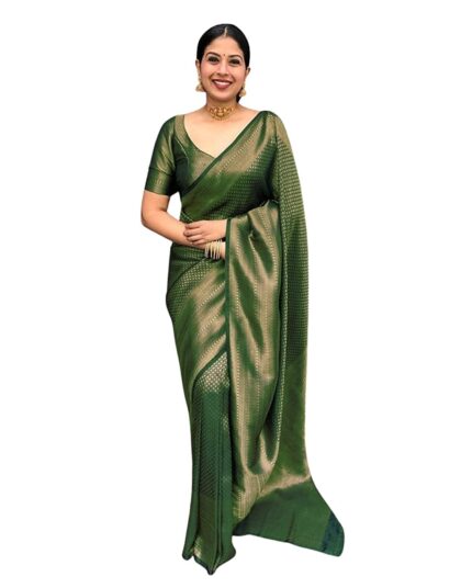 Yashika Women Jaquard Art Silk Standard Length Saree by VintaVool