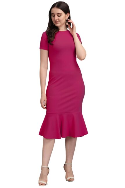 PURVAJA Women’s Bodycon Midi Dress(Ruby-001-to-008) by VintaVool