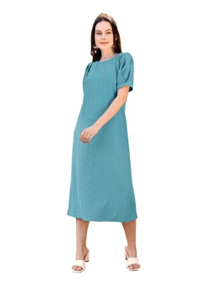 PURVAJA Women’s A-Line Below Knee Length Dress (Yuvi-011-013) by VintaVool